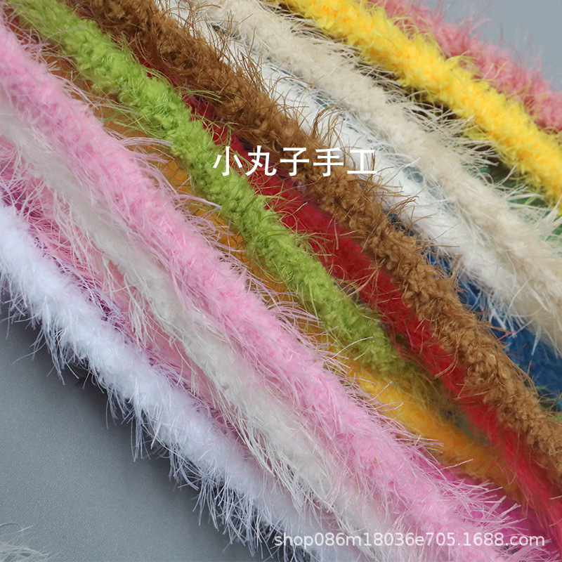 Suministro directo de fábrica 15mm de lana larga felpa trenzado palo súper grueso súper denso hecho a mano DIY pequeño perro de leche Raíz de pelo