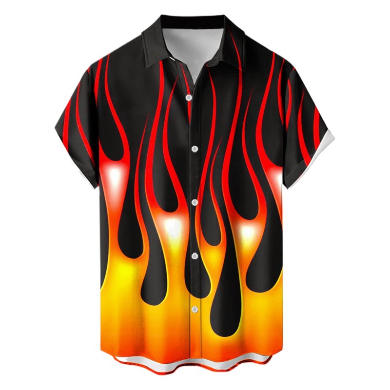 2024 venta caliente para hombres nueva camisa de manga corta Hawaii Holiday Series Camisa casual de todo fósforo con estampado 3D para hombres