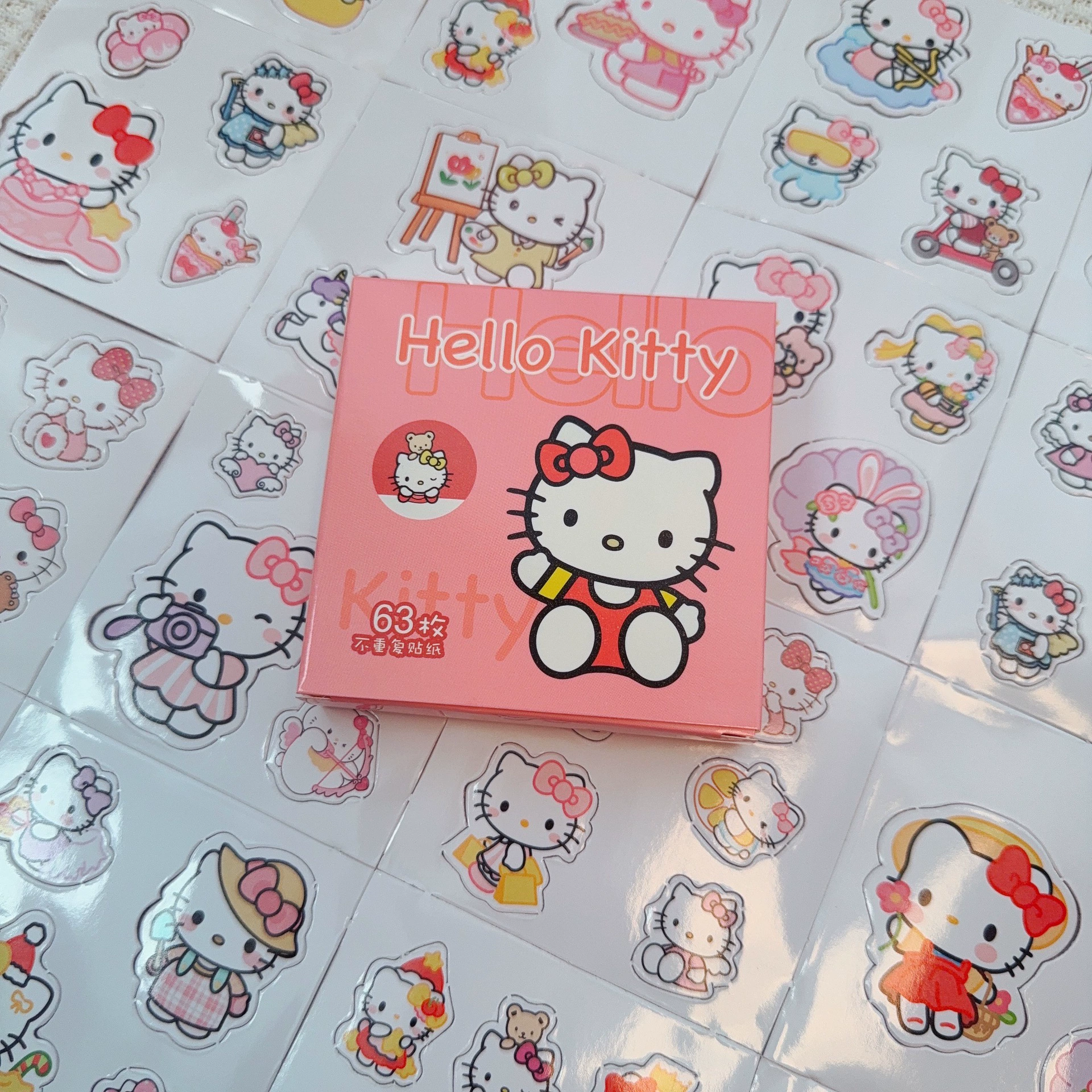 Стикер Sanrio водонепроницаемый резервуар Lomi Hello Kitty кот детские наклейки большие уши пудинг собака масло медведь