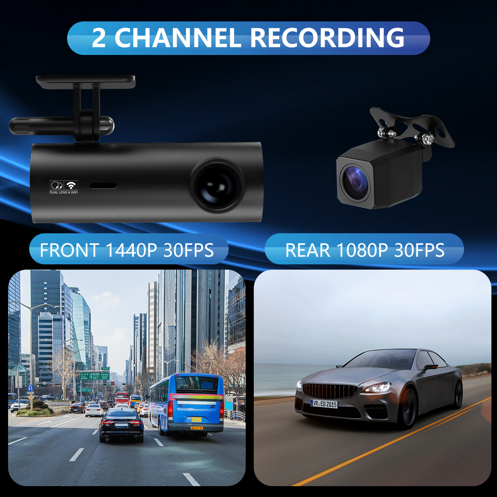 4K Car dvr dashcam dual recording lipstick machine HD night vision driving recorder