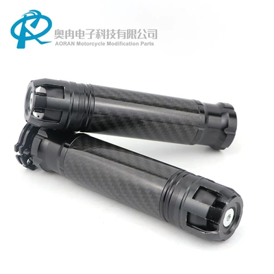Carbon Fiber Handlebar Motorcycle Modification Motorcycle Handle Cover - pvc-box-black