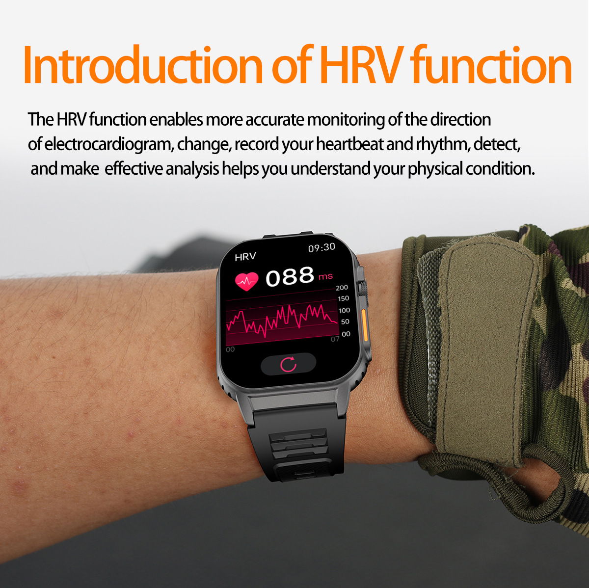 Reloj inteligente G41, función Bluetooth Talk HRV, glucosa en sangre_voghion.com