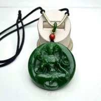 Jiayu Natural Hetian Jagyu Русские материалы круглой марки Трава подвеска бирюзовые подвески