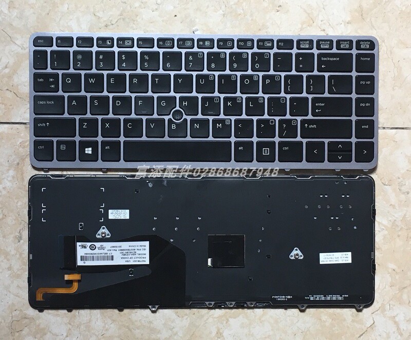 For HP HP EliteBook 840 G 1 850 G1 ZBook 14 keyboard English with frame backlight