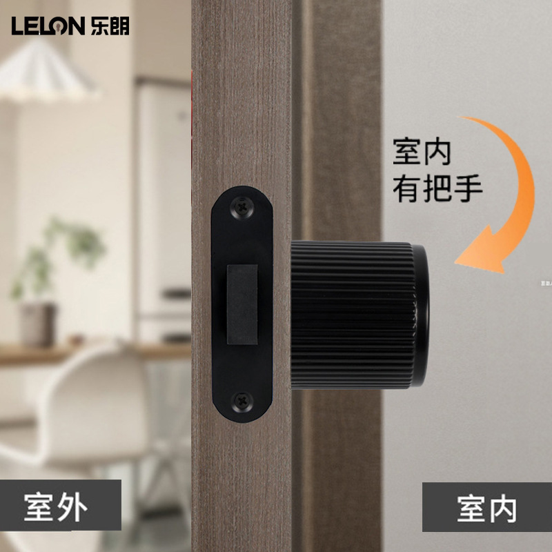Cerradura de puerta invisible minimalista italiana personalizada cerradura esférica unilateral con llave de emergencia puerta de madera dormitorio cerradura oculta cerradura oculta