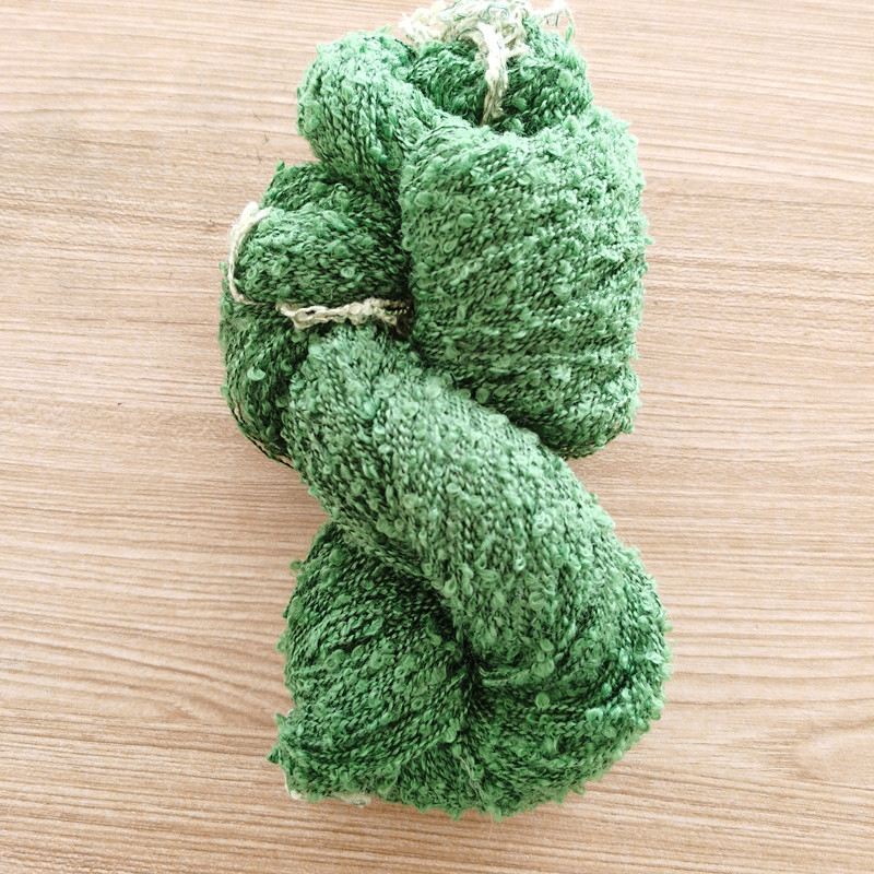 厂家供应3支毛波斯纶圈圈纱花式纱围巾毯子玩偶头发手工编织纱线