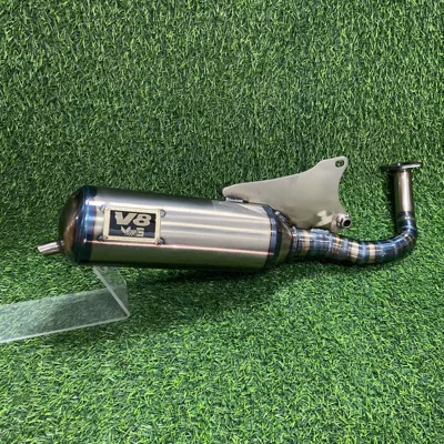 Taiwan V8 manual exhaust pipe JOG50 JOG90 sail AF18 AF27 DIO50 for 70-90CC (Motorcycle exhaust pipe) - mp-v8-exhaust-pipe