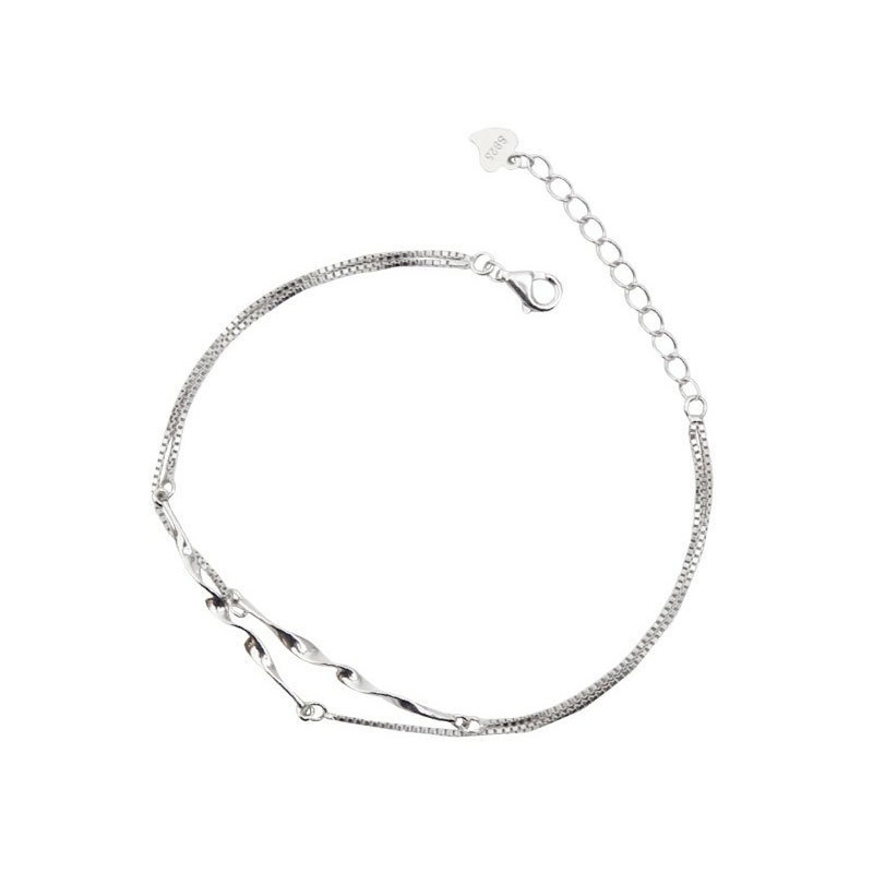 Universal bracelet, design accessory, 925 sample silver, simple and elegant design