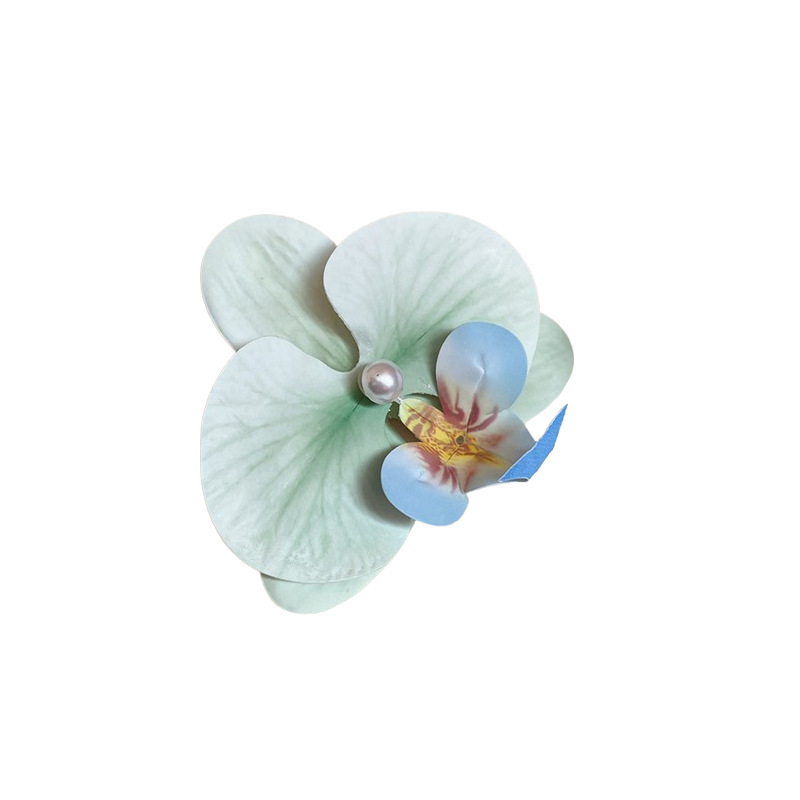 Horquilla de perlas de flores frescas, clip de flequillo lateral de moda, clip de pico de pato, accesorio para el cabello de alta gama, todo fósforo, tocado