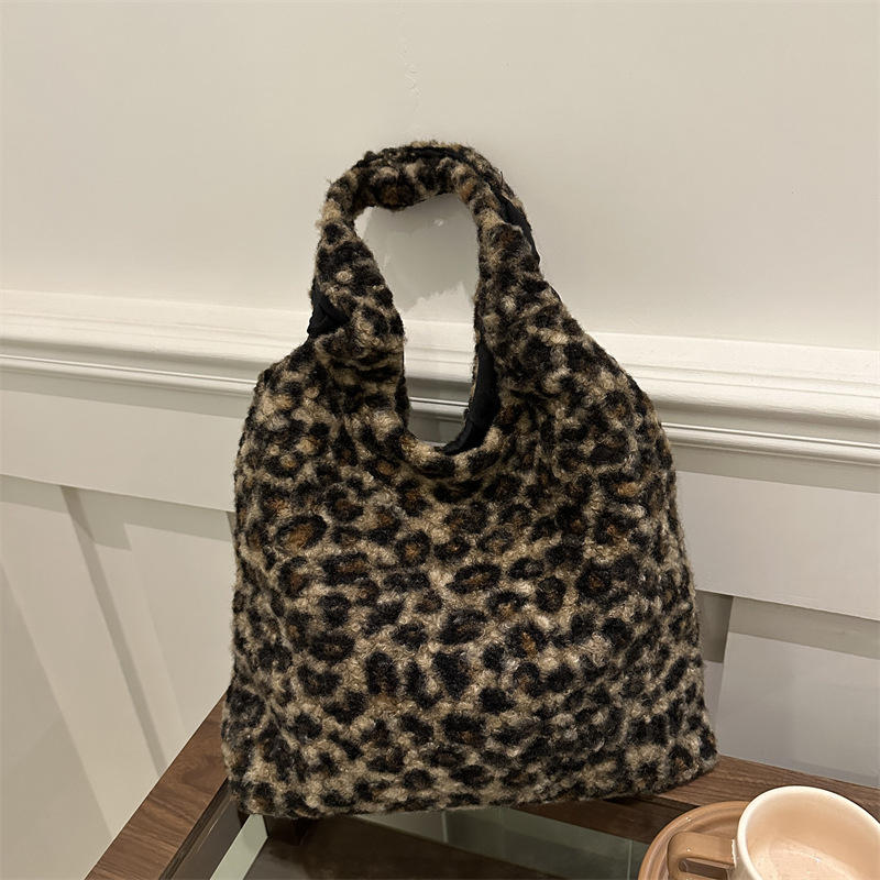 Pazy viento de gran capacidad estampado de leopardo bolso de lona de hombro nuevo estilo coreano bolso de ocio para trabajar