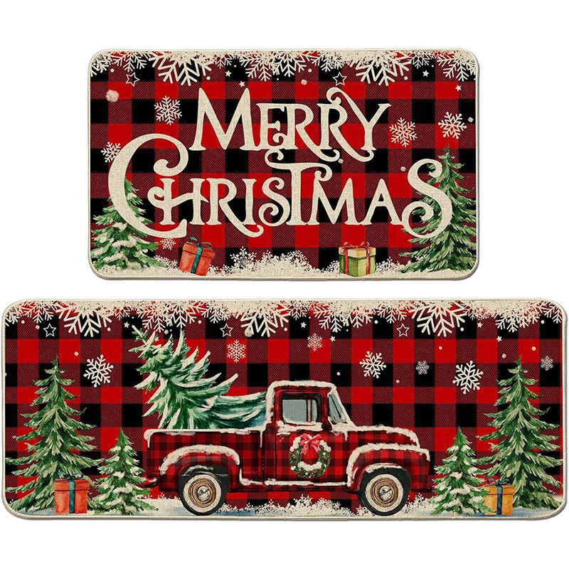 Cross-border American-style Funny Floor Mats, Kitchen Two-piece Set,...