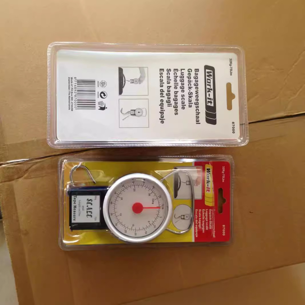 2024 nueva escala de pesca de tarjeta 32kg con escala de primavera de cinta escala de equipaje escala mecánica