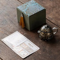 鄭文強金枝玉葉金銀錯鎏銀茶壺家用999純銀泡茶壺功夫茶具禮盒裝