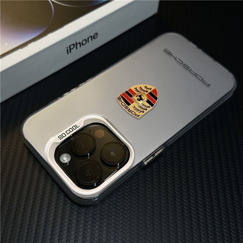 ポルシェの車の標識はアップルの15 iphone13の携帯のケースの16plusのアイデアの12promaxの高級感の14を適用します。|undefined