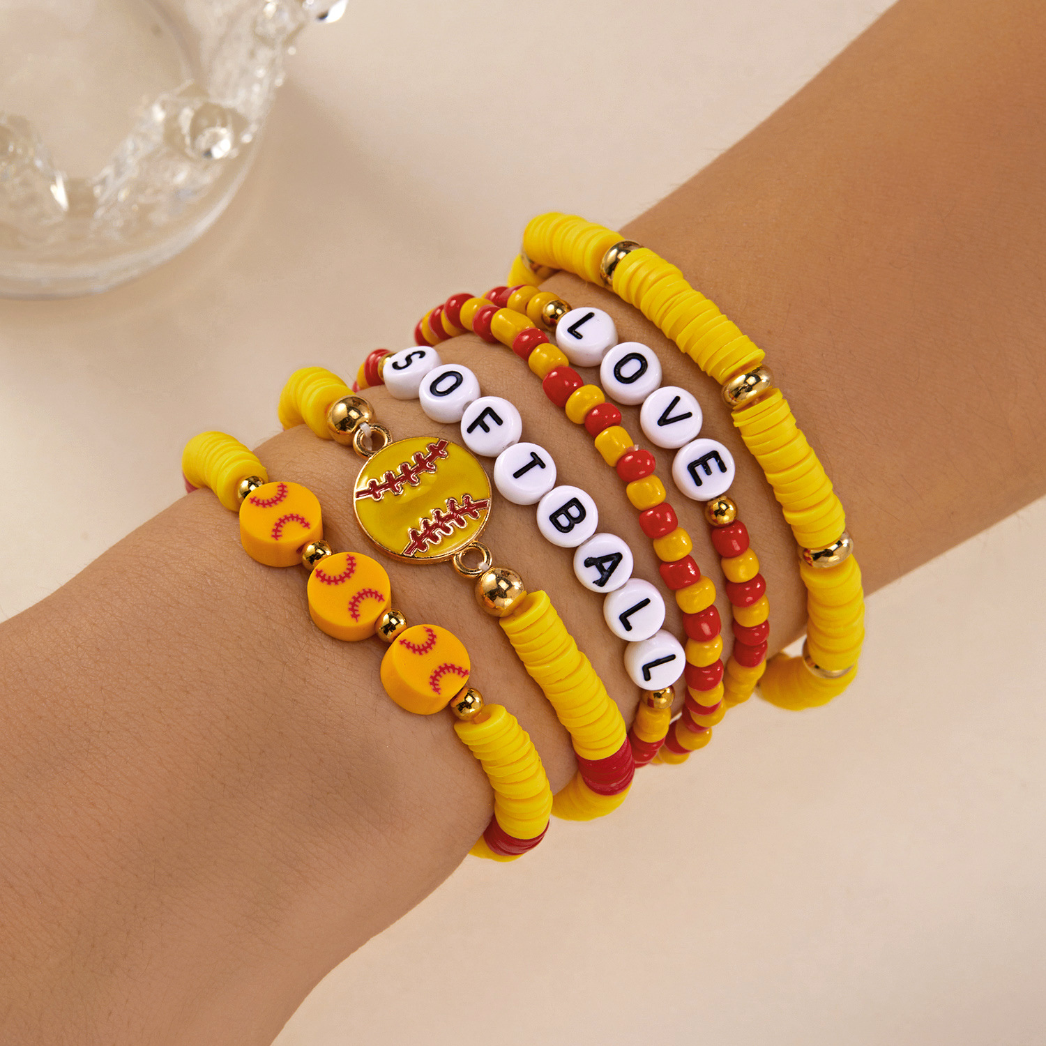 Softball bracelet, set