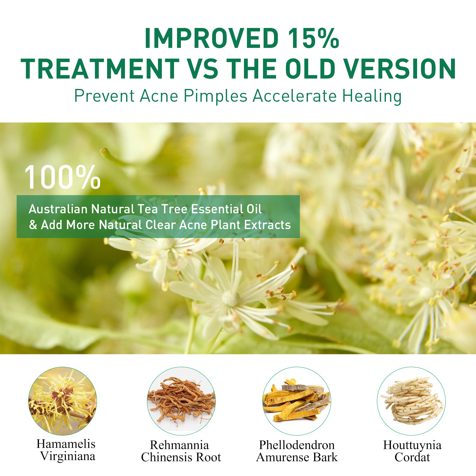 Jayswing Tea Tree Oil Lightens Marks, Moisturizes Repairs Facial Sensitivity, Reddening and Acne Removing essence_voghion.com