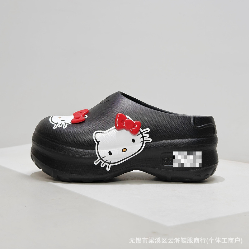Putian Pure Original Kt Collaboration Mule Chef Shoes Women's Thick-Soled Height-Increasing Versatile Slip-On Clogs Unisex