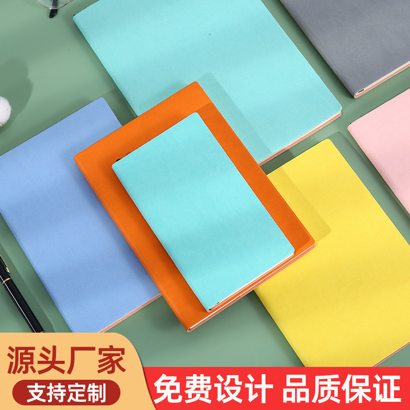 A6 estudiantes portátiles cuaderno mayorista puede imprimir logotipo de oficina estudio cuaderno de negocios fijo Zpu transcripción suave