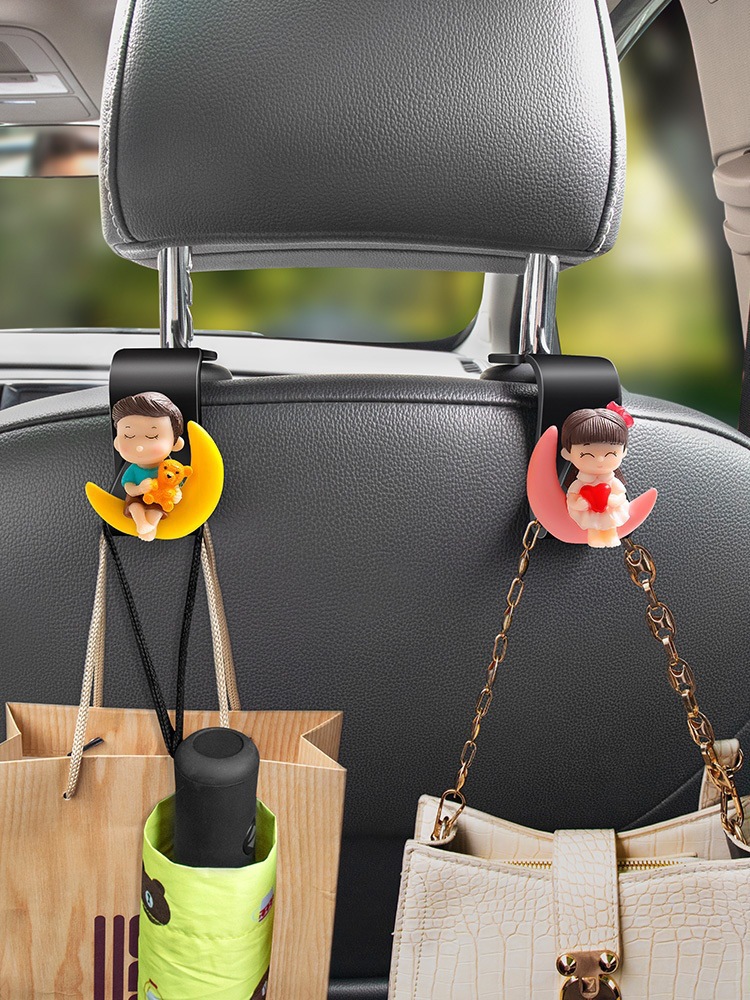 Pequeño gancho para automóviles, respaldo del asiento del automóvil, adornos interiores del automóvil, respaldo trasero, fila trasera multifuncional