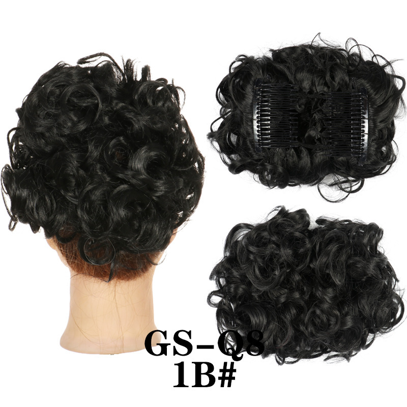 Transfronterizos europeos y estadounidenses rizos brotes de cabello al por mayor mujeres rizos ondas chinas retro flores brotes de caballo cabello de pino peluca