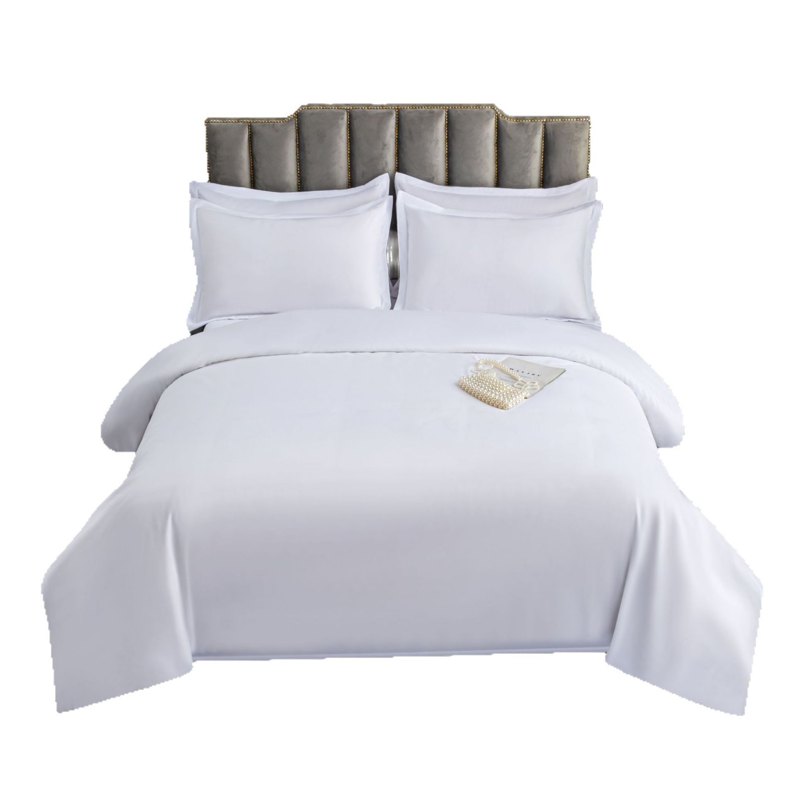 Conjunto de capa de edredão em seda gelo refrescante hotel_voghion.com