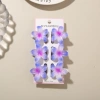 #12 Gradient purple [6-piece set with card] 4cm agate inlaid with plumeria style