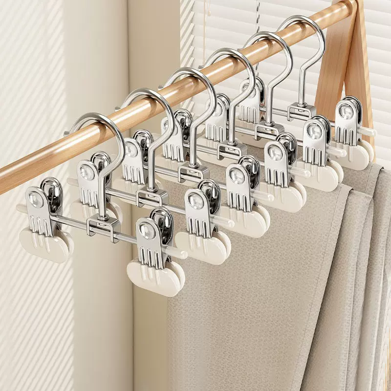 裤架夹子家用无痕裤子专用收纳神器裙子挂衣架多功能整理师晾晒架