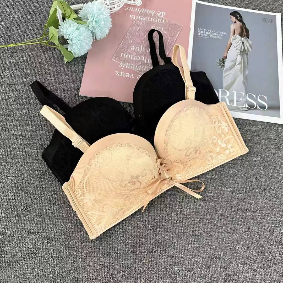 Nuevo sujetador de alta calidad de moda de encaje jacquard transpirable ajustable confortable tipo de pecho pequeño tipo de ropa interior para mujeres