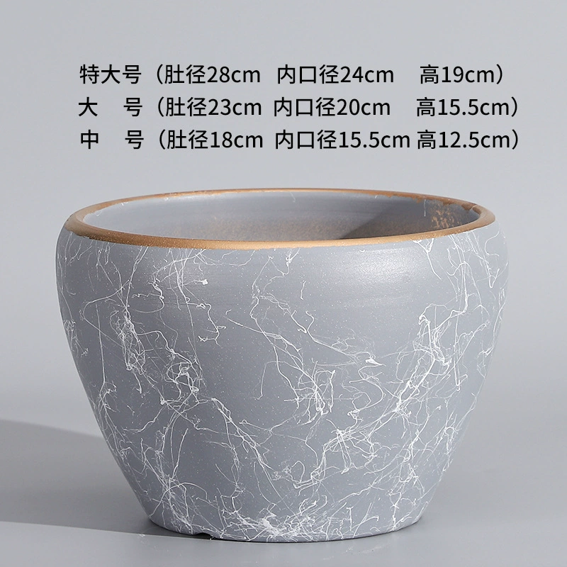 Керамический цветочный горшок в скандинавском стиле, очень большой, большого диаметра, для дома и улицы, для денежного дерева, плюща, креативный горшок для растений