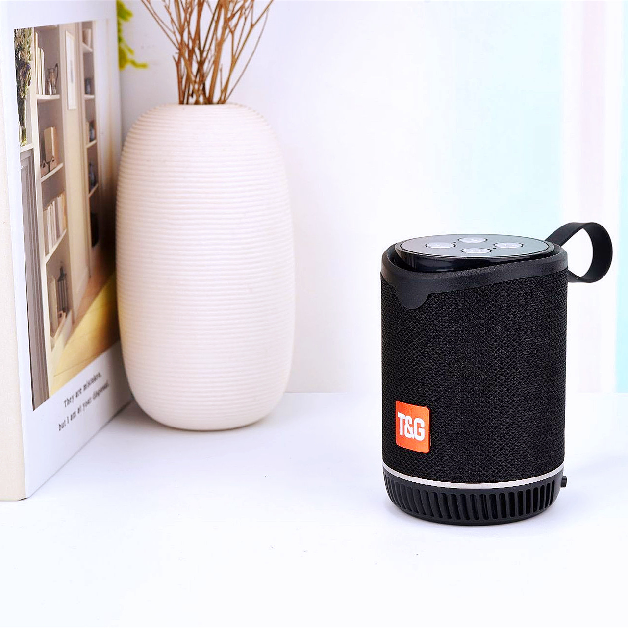 E-commerce nuevo TG528 par de tela TWS altavoces Bluetooth creativos regalos subwoofer portátil tarjeta de audio
