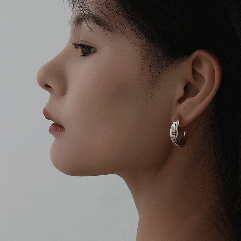 Women's Gender 1 Pair Simple Style Classic Style U Shape Geometric Plating Copper Earrings