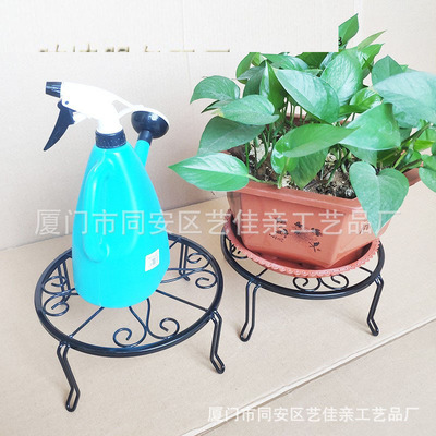 亚马逊 新款铁艺花园花盆架 客厅阳台落地室内外金属盆栽植物支架