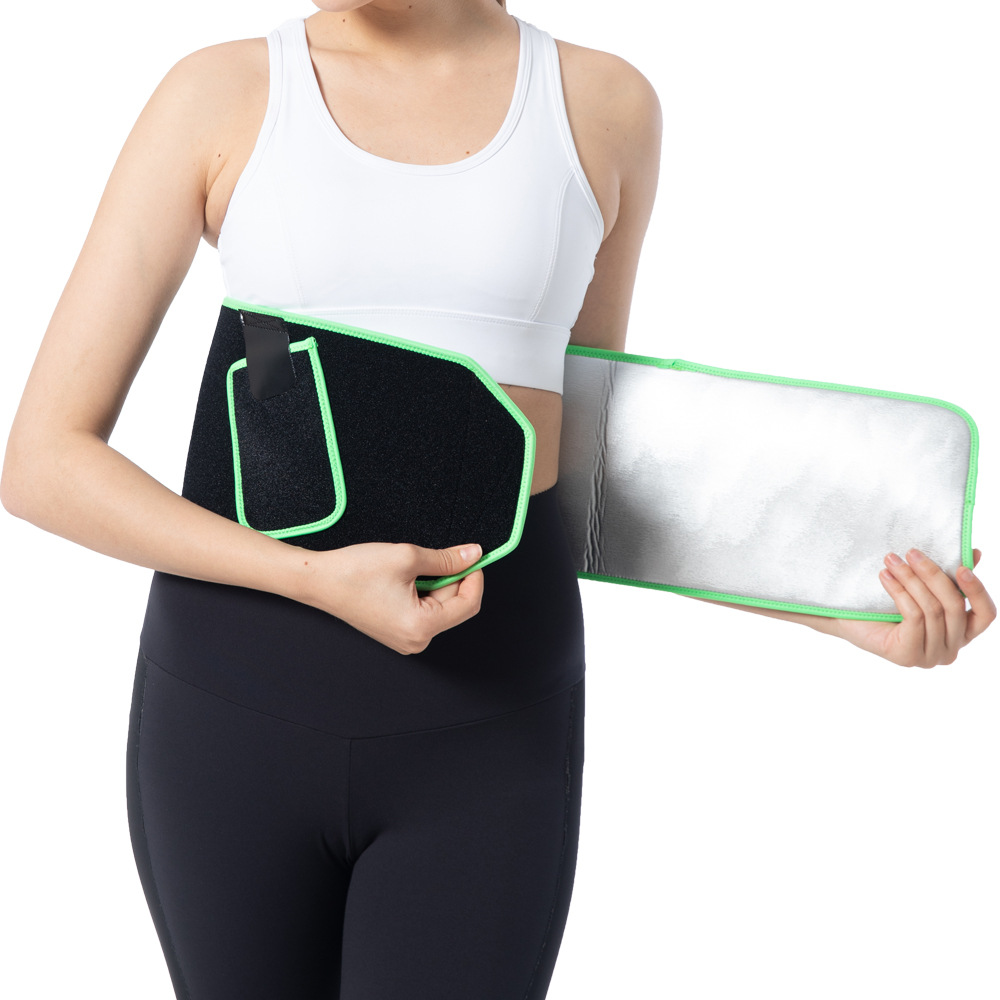 银离子暴汗腰带OK布黏贴调节健身跑步运动护腰带发汗束腰带银涂层