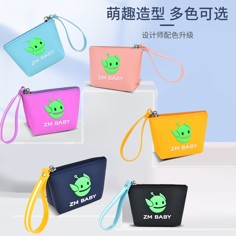 Bolsa para niños de dibujos animados lindo embrague pequeña billetera bolsa de almacenamiento monedero estudiante de escuela primaria ahorro bolsa pequeña logotipo imprimible