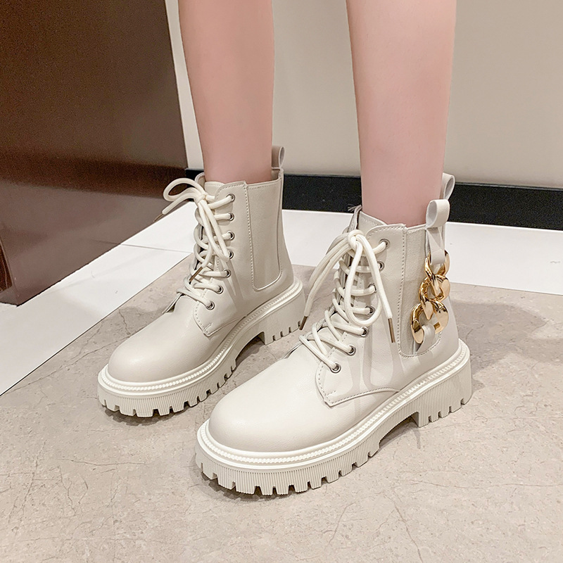 Bottes À Plateforme Pour Femme Style Britannique Chic_voghion.com