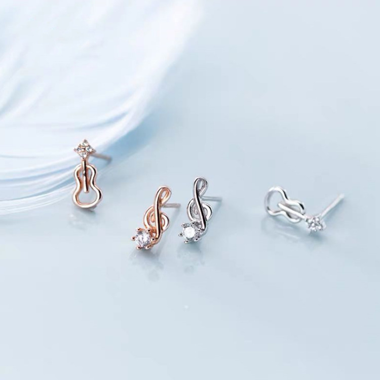 Creative small asymmetrical cute fresh earrings