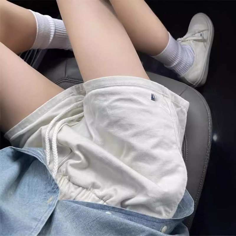 RL Spot High Version Ruff Simple Women's Shorts Pony Logo Embroider Slim Versatile Straight Sports Pants