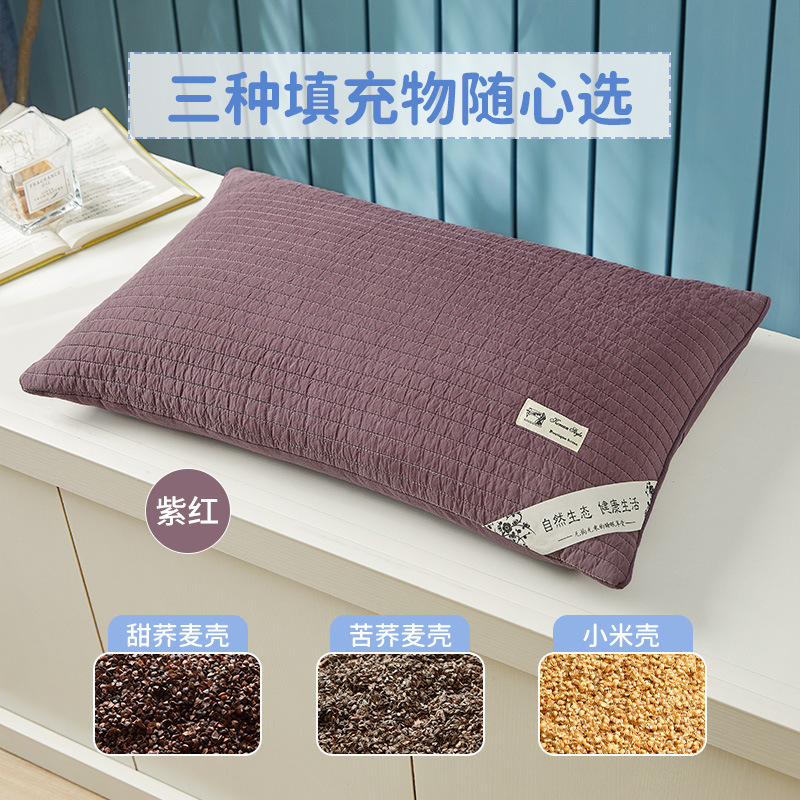 そば枕は全そばの皮を分解して枕の芯を充填して睡眠の頚椎の家庭用寮のシングル男性の硬い枕を保護することができます。|undefined