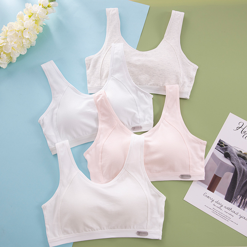 Girl's bra student underwear women's vest style 14-year-old junior high school student sports girls older children development period plus size Girl's bra student underwear women's vest style 14-year-old junior high school student sports girls older children development period plus size