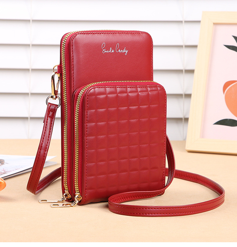 Women's All Seasons Pu Leather Solid Color Preppy Style Classic Style Square Zipper Phone Wallets display picture 2