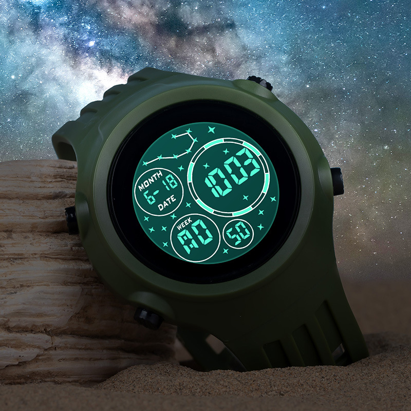 Nuevo estudiante deportes al aire libre reloj electrónico de moda juvenil multifunción reloj despertador luminoso reloj electrónico fábrica al por mayor