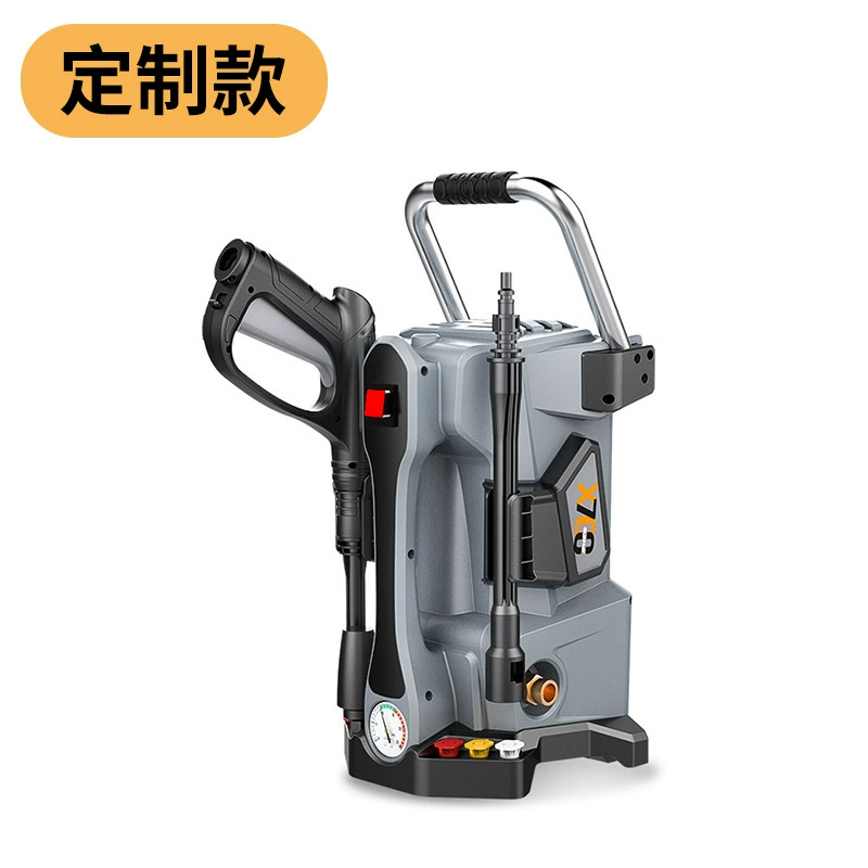 Изготовленная на заказ Автомобильная стиральная машина сверхвысокого давления Бытовая 220 В высокомощный водяной щетка пистолет небольшая автоматическая очистка портативный водяной насос