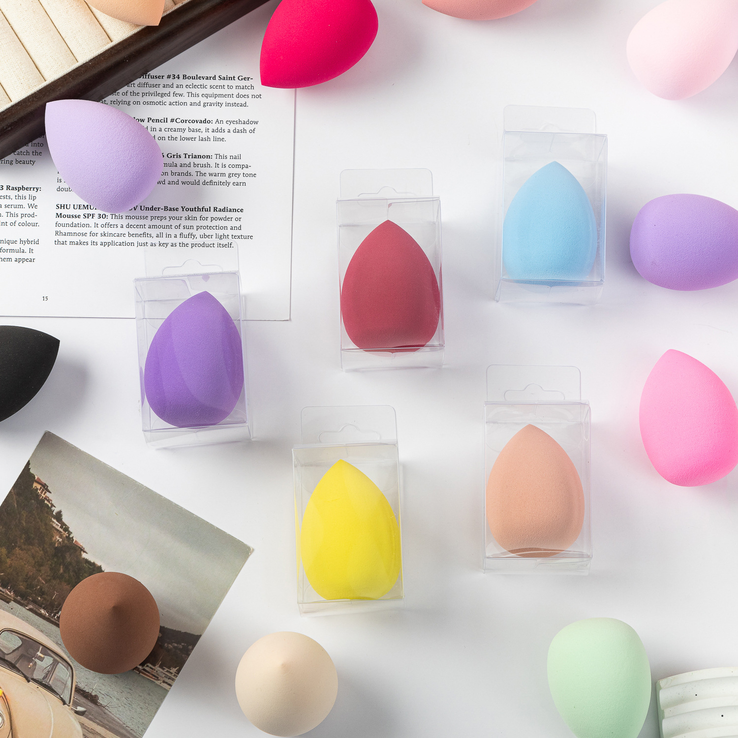 Huevo de belleza en forma de gota de agua Esponja de maquillaje súper suave y delicada Huevo de maquillaje sin polvo