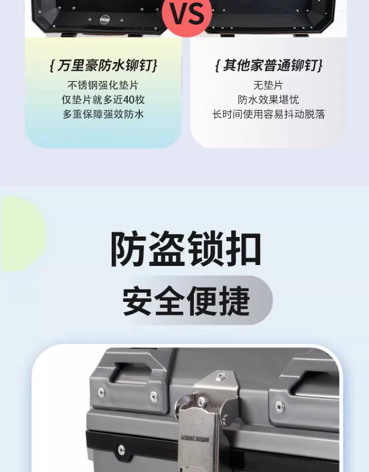 Wanlihao Is Compatible with the No. 9 Mechanic Second-Generation Mmax2110 Electric Vehicle Motorcycle Rear Storage Box
