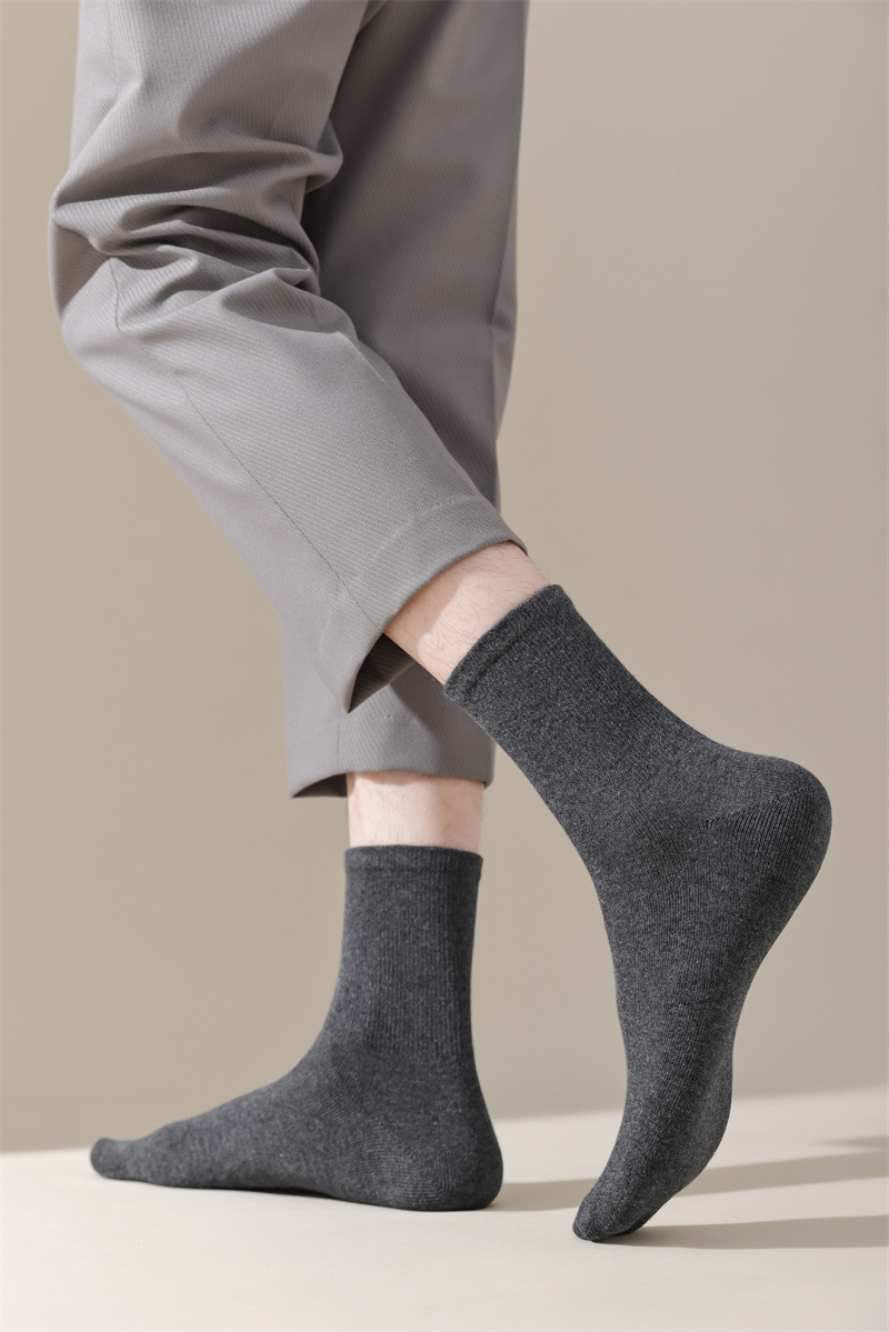 Calze crew da uomo in cotone traspirante morbide ed elastiche_voghion.com