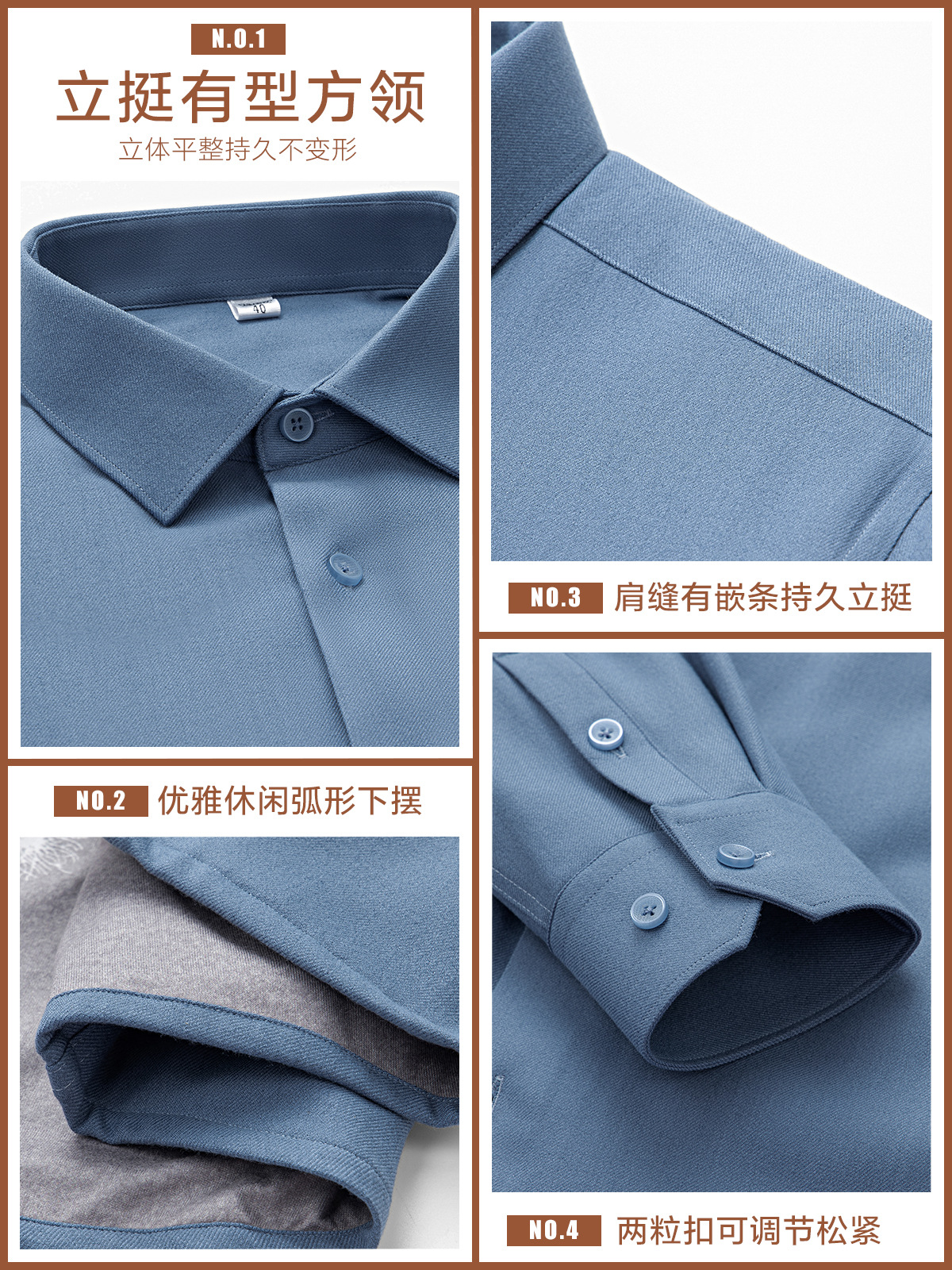 Camisas de invierno de terciopelo para hombres de negocios cálidas y casuales relleno de fibra de bambú veludo camisa de lana
