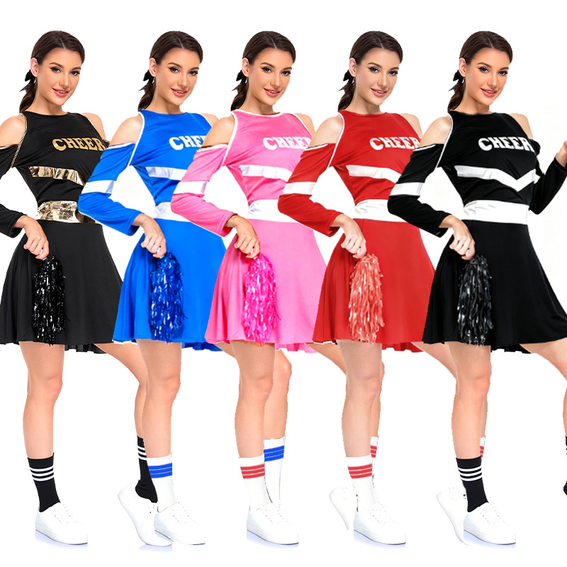手花拉拉队服装加油cheer欧美啦啦队cos服少女拉拉队服时尚舞台服