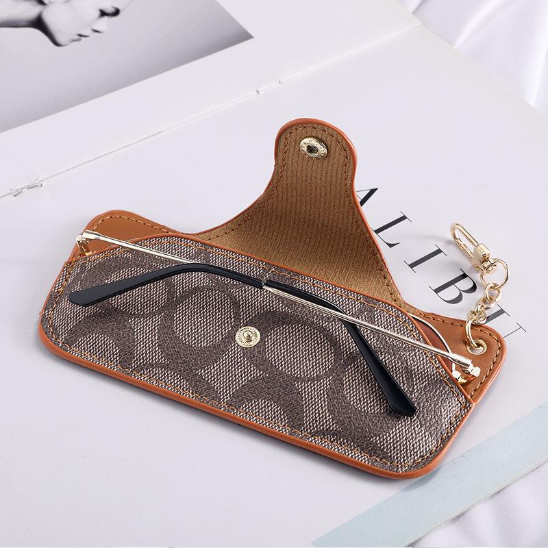 Gafas de cuero suave bolsa portátil ins gafas caso anti-presión gafas de sol bolsa de almacenamiento de moda miopía de las mujeres cubierta protectora
