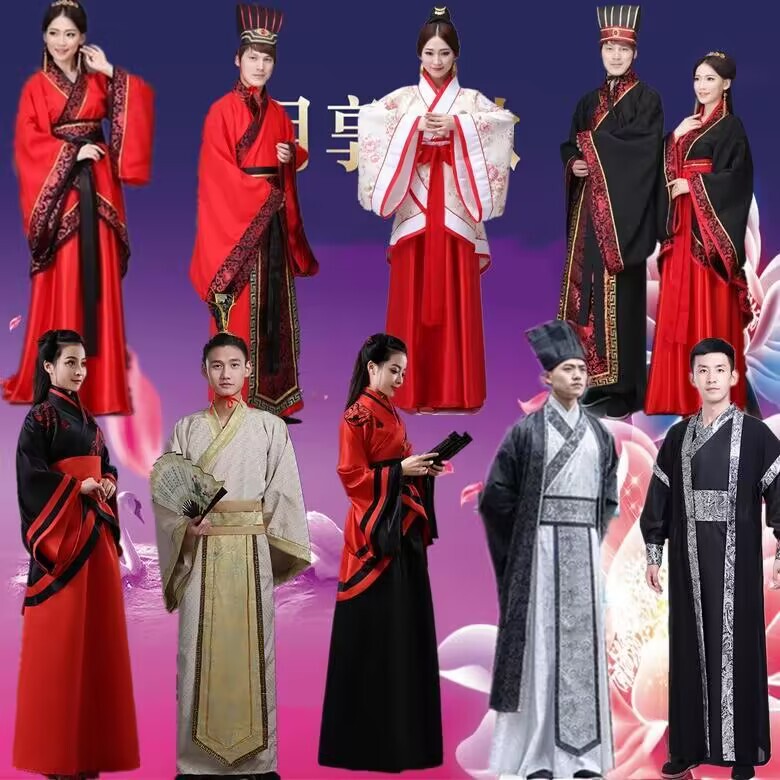 Ancient costume men's Chinese clothing women's graduation ceremony performance clothing curly fringing adult ceremony Ru skirt fairy clothing chivalrous customer service straight fringing deep clothing Ancient costume men's Chinese clothing women's graduation ceremony performance clothing curly fringing adult ceremony Ru skirt fairy clothing chivalrous customer service straight fringing deep clothing