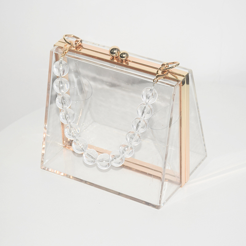 469g Weight Lock clasp Closure Type Top Handle Strap Type Evening Bag Bags Type Holiday, Party Occasion Acrylic Material Solid Color Pattern All Seasons Season Women's Gender Vintage Style Style Square Shape Small Size Women's Small Arylic Solid Color Vintage Style Square Lock Clasp Evening Bag 24